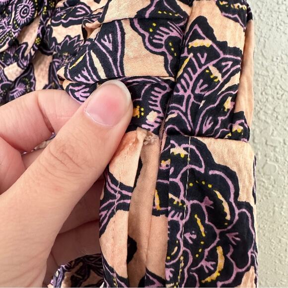 ALC Viera Floral Silk Mini Cream Pink Purple Dress 2 - Picture 7 of 10